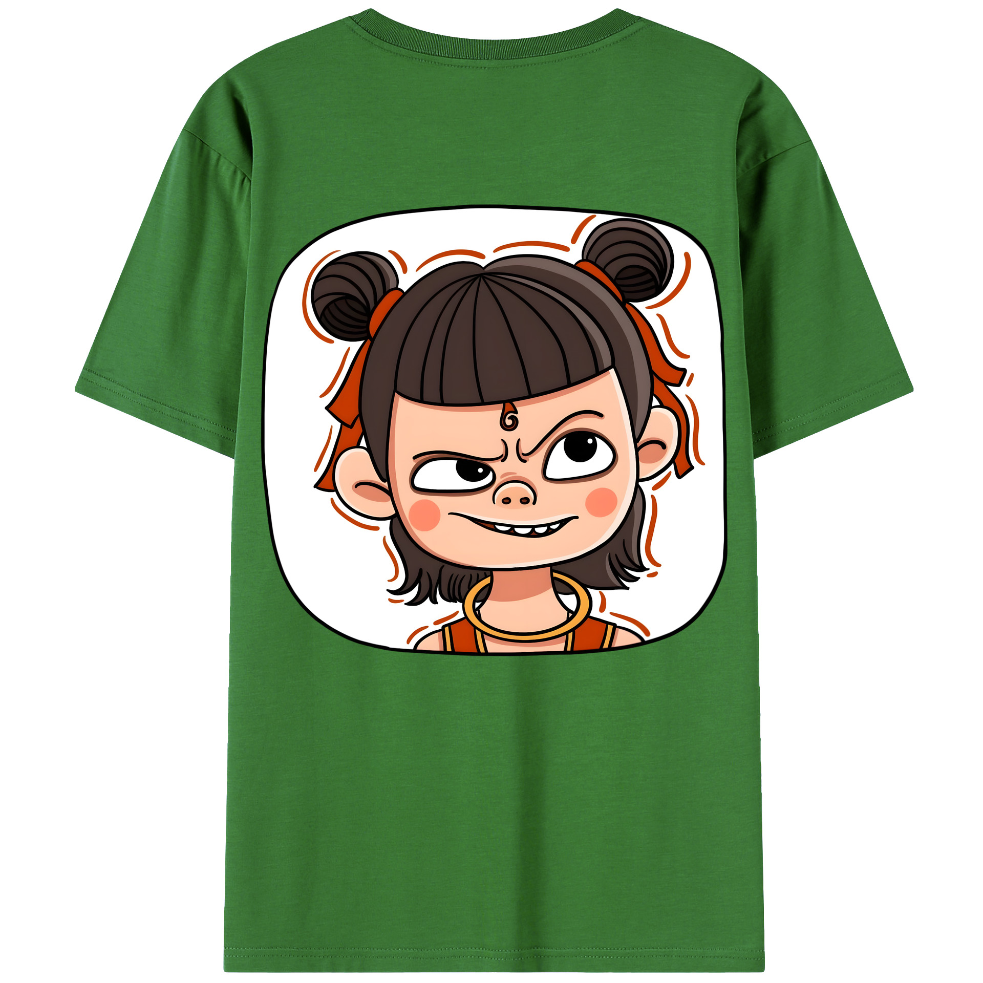（画像用） Ne Zha 2 ナタ 魔童の大暴れ レディース半袖Tシャツ(バックプリント)